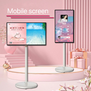 Soporte de entrada de pantalla móvil de 32 pulgadas 1080P con suelo de pie y procesador más alto y más rápido Máquina de publicidad Lcd - Product Image 4