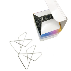 Thiết Kế Đặc Biệt Vật Liệu Kim Loại Bướm Hình Dạng Giấy Clip Mì Ống Hồ Sơ Màu Bạc Kawaii Dễ Thương Bookmark Clip - Product Image 4