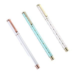उच्च गुणवत्ता गर्मी हस्तांतरण डिजाइन धातु रोलर जेल पेन लोगो प्रचार उपहार के साथ पूर्ण फूल कस्टम - Product Image 6