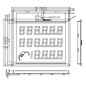 Hersteller verkauf 7,5 "Segment code LCD-Anzeige modul mit HT1621 IC SPI-Schnitts telle Orange Hintergrund beleuchtung für die Steuerung des Kraftstoffsp enders