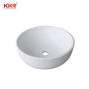 新款皇家盆水槽盆彩色固体表面圆形方形洗手盆桌面洗手盆 - Product Image 2