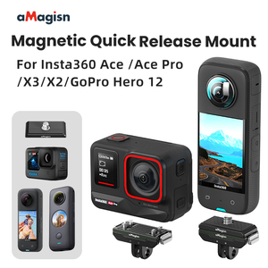 AMagisn Metal manyetik Quick Release taban üst kapak ile 1/4 vida için Insta360/DJI OSMO/git Pro eylem kamera yatağı aksesuarları - Product Image 2