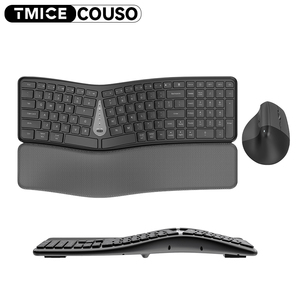 Ergo <strong>Keyboard</strong> with Vertical Mouse Split <strong>Keyboard</strong> with Cushioned Wrist Palm Rest Silent Ergonomic Wireless <strong>Keyboard</strong> for <strong>Computer</strong> - Product Image 1