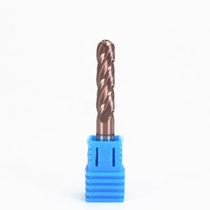 CNC 55 derece Tungsten çelik alaşım dört kenar freze kesicisi 100mm uzun frezeler 1/2 "R6 karbür 4 flüt kafalı matkap ucu End Mill - Product Image 3