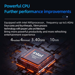コンピューターT9PlusN100プロセッサーCPUWi-Fi 6E DDR5 Wins10デスクトップミニブランドPC for Gaming - Product Image 4