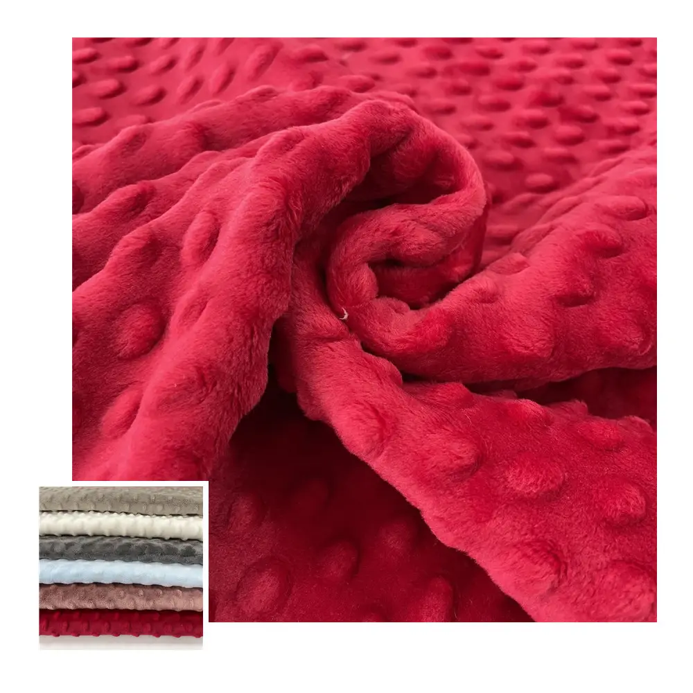 Süper yumuşak nokta tipi pijama kumaş % 100% polyester renk flanel kumaş gümrüklü Sherpa kumaş