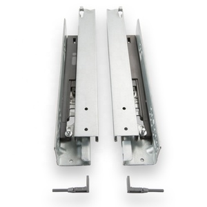 Cesta de amortiguación plegable para cajones, canal de empuje para abrir rieles telescópicos ocultos, cierre suave debajo de montaje, deslizador de cajón oculto, 3 uds. - Product Image 2