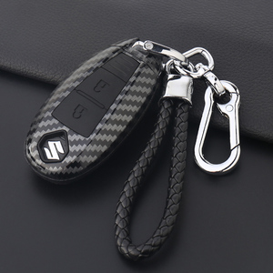 New Style Großhandels preis Remote Keyless ABS Silikon Kohle faser Schlüssel abdeckung Fall Shell 2/3 Tasten für Suzuki - Product Image 2