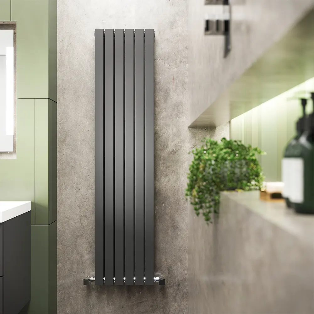 Radiatore verticale del progettista antracite di progettazione del radiatore del riscaldamento grigio dell'acqua calda dell'acciaio a basso tenore di carbonio