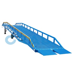Contenedor móvil manual hidráulico de altura ajustable borde mecánico del nivelador de muelle rampa de carga de patio fijo plegable - Product Image 1