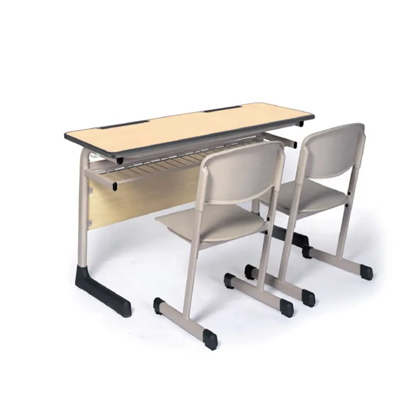 고급 테이블과 의자 학생 두 배 좌석 학교 가구 제조