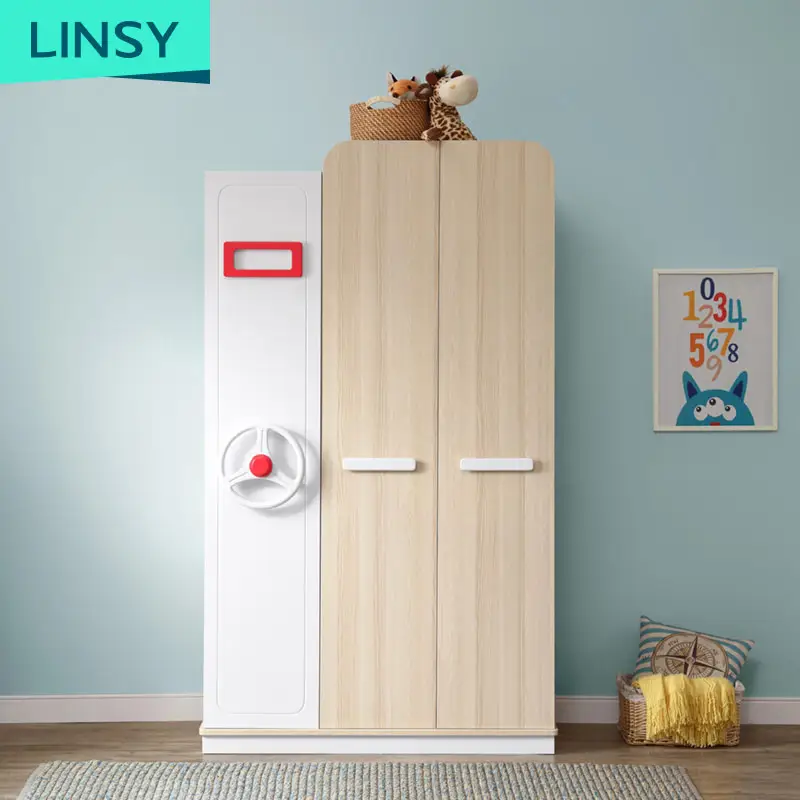 Linsy الشمال الإيطالية الحديثة خشبية خزانة الأطفال الملابس المنظم أثاث غرفة نوم خزانة لتخزين الملابس مجلس الوزراء Eq1D