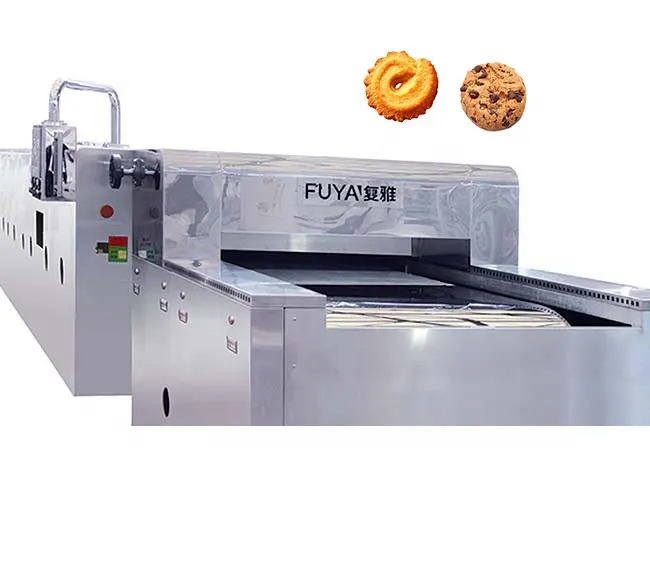 430 kg/h Línea automática de producción de galletas/Horno de túnel/Transportador de enfriamiento