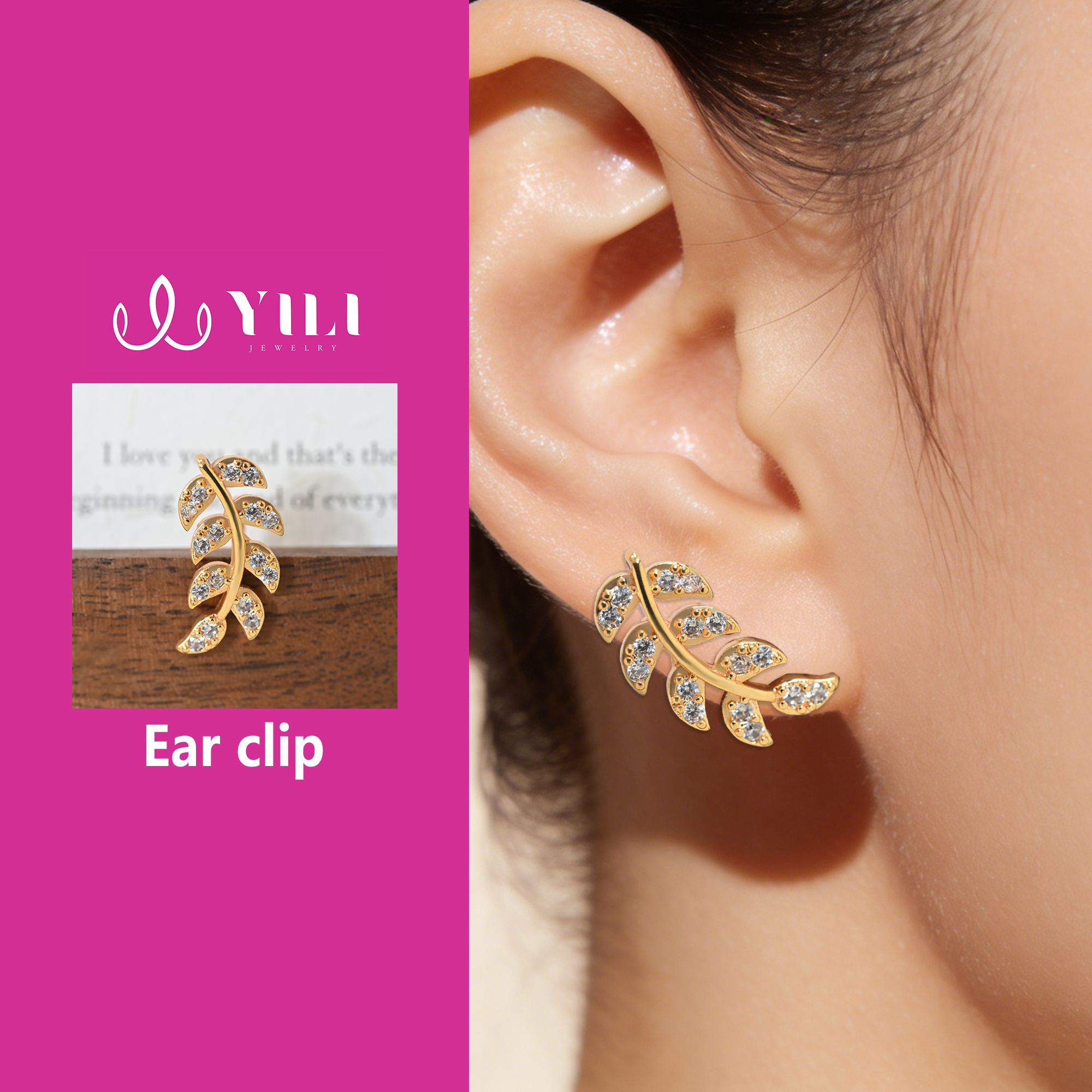 Boucle d'oreille plaquée or 4