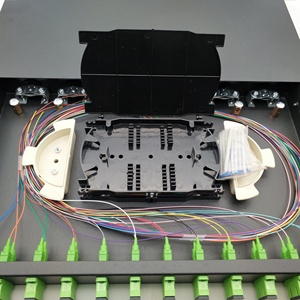 1U 19 pulgadas 8 12 núcleos Panel de conexión de fibra óptica SC LC 8 puertos pared tipo montaje en rack Panel de conexión de fibra - Product Image 3
