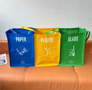 Padrão personalizado Indoor Reciclagem Bins Trash <span class=keywords><strong>Sorting</strong></span> Organizer durável e impermeável Lixo Bag