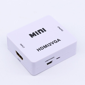 <strong>MINI</strong> HDMI to VGA Converter Box Adapter HD1080P HDMI2VGA With Audio Power for <strong>Xbox</strong> DVD PS3 Projector Converter Box