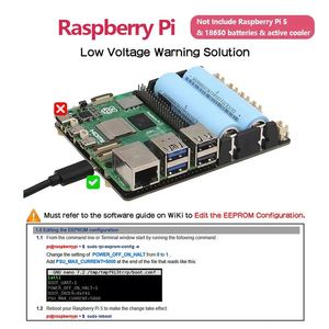 Raspberry Pi 5 18650 USV, X1201 V1.1 Power Management Board mit automatischem Einschalten für Pi 5