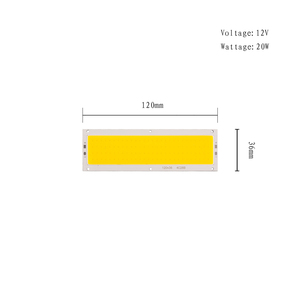 120*36MM Rectangle Flip Chips COB Light Source <strong>20W</strong> <strong>LED</strong> Lamp Bulb Chip on Board <strong>12V</strong> DC for DIY <strong>12V</strong> Lights Work Lamp - Product Image 2