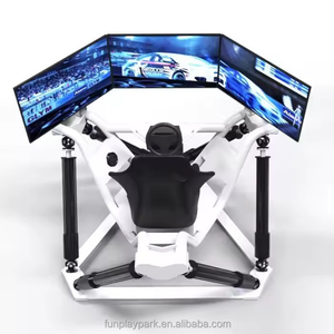 Simulador de tres pantallas Plataforma eléctrica Realidad virtual Coche de carreras 6DOF Simulador de conducción - Product Image 2