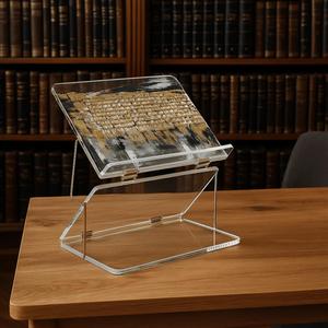 Đóng mở lucite cuốn sách đứng có thể gập lại Acrylic shtender có thể điều chỉnh judaica quran hiển thị chủ rõ ràng cuốn sách đứng để đọc - Product Image 6