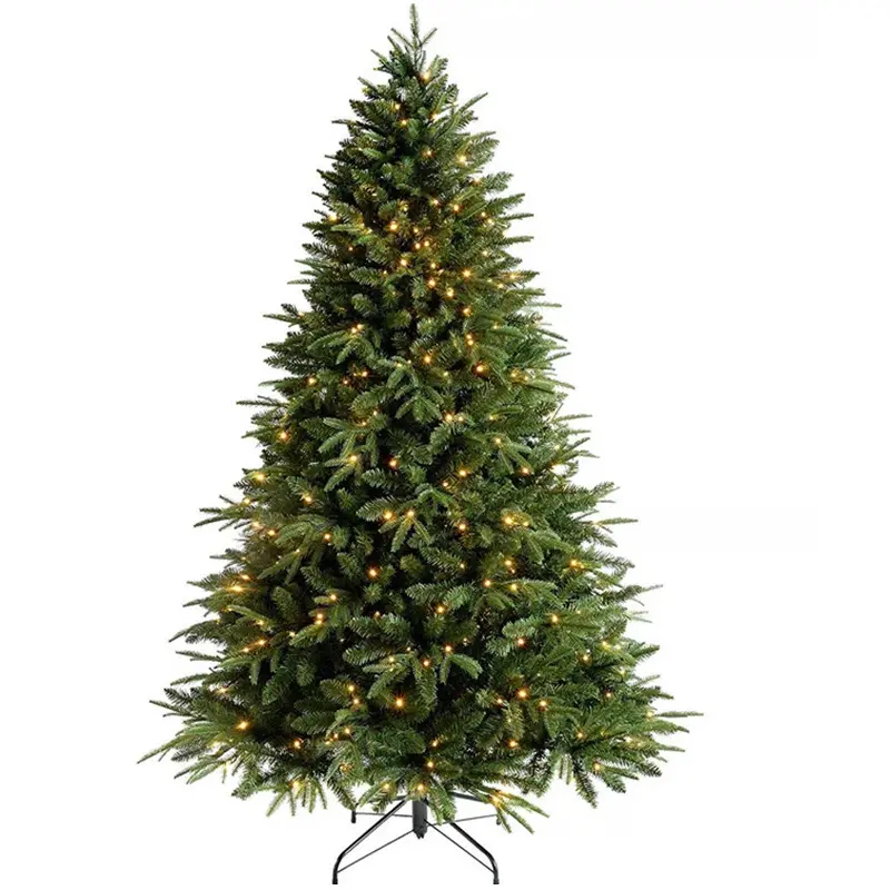 Albero di natale dell'ago di pino verde di plastica artificiale di vendita calda di prezzi per la decorazione di natale