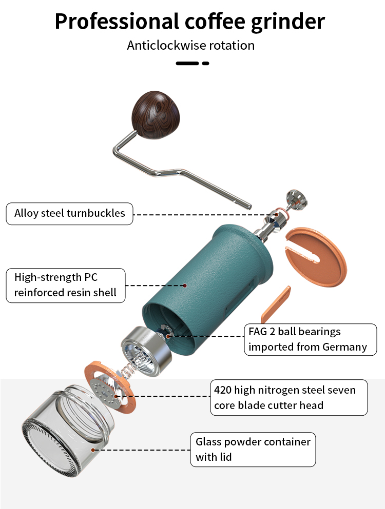 Handheld Coffee Grinder Portable Electric Grinding Machine Manual Coffee Grinder Conical Burr Mill Handheld Coffee Grinde