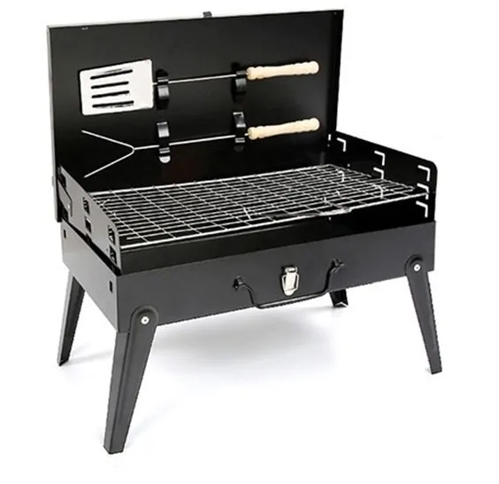Buiten Barbecue Oven Grill Rack Draagbare Opvouwbare Pcnic Oven Box Type Barbecue Grills