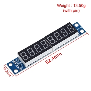 MAX7219 CWG 8 cifre digitale tubo modulo di controllo rosso tre IO per Arduino - Product Image 2