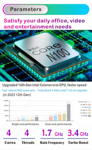 2024 New 14Inch <strong>2</strong> in 1 <strong>YOGA</strong> Intel N100 12th Gen 3.4GHZ DDR4 Dual Display Double Full Touch Screen Laptop - Product Image 5