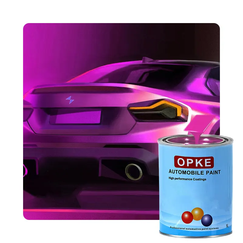 Spray de alto brillo 2K resistente al calor pintura de coche capa transparente automotriz para pintura de reparación roja