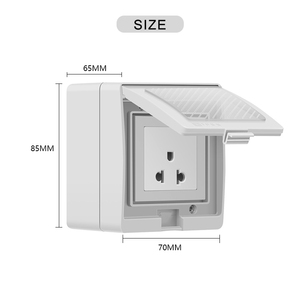 Tuya IP55 Tomas de corriente inteligentes a prueba de agua Enchufe de Reino Unido/EE. UU. 220V Control remoto al aire libre Alexa/Google Home Conectividad 16A Corriente nominal - Product Image 3
