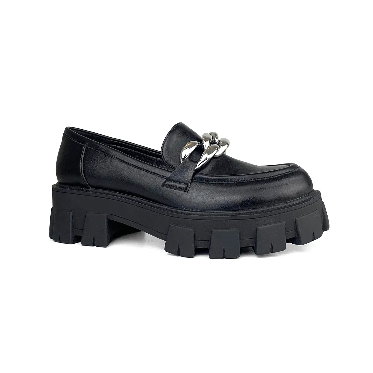حذاء نسائي غير رسمي بنمط كلاسيكي للركاب حذاء بدون كعب أسود نعل خارجي للمشي للفتيات