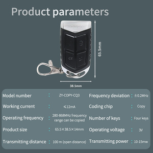 Telecomando universale clonazione telecomando duplicatore fisso o imparare i codici per auto cancello Garage-materiale metallico