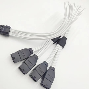 <span class=keywords><strong>GPU</strong></span> điện PCI-E 5.0 cáp mở rộng 16pin (12 + <span class=keywords><strong>4</strong></span>) 12vhpwr Nam để PCIe 5.0 4x8(6 + 2) pin nữ 16awg Cáp với tay - Product Image 2
