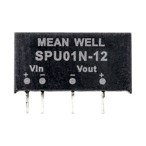 MEAN WELL SPU01N-12, High Eff. 81%, 21.6-26.4VDC <strong>Input</strong>, 12V <strong>Output</strong>, Compact 1W SIP <strong>DC</strong>-<strong>DC</strong> Converter, Telecom, Industrial Use - Product Image 2