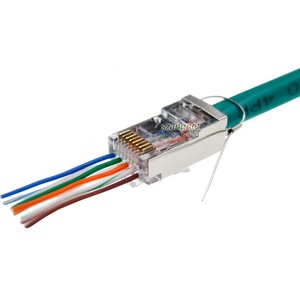 Fabrika desteği EZ tipi 8P8C ağ RJ45 Cat6 Cat6A FTP konnektörleri geçmek - Product Image 1