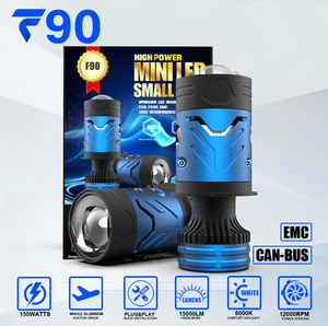 쉬운 설치 F90 <span class=keywords><strong>Led</strong></span> 3570 5050 칩 사일런트 팬 170w 17000 루멘 하이 로우 스위치 하이 로우 빔 스위치 170w H4 프로젝터 렌즈 - Product Image 3