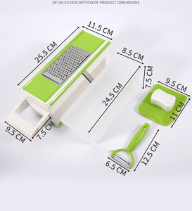 Mutfak aracı 4 taraflı rende Chopper 5 in 1 kare parçalama makinesi patates parçalayıcı fransız yavru kesici - Product Image 4