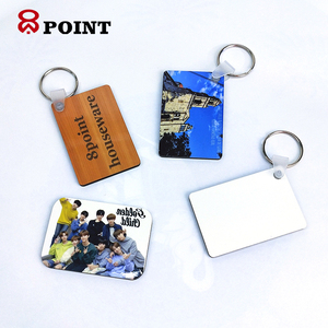 พวงกุญแจระเหิดการพิมพ์แบบกำหนดเอง MDF ช่องว่างพวงกุญแจพิมพ์ได้สองด้าน - Product Image 5