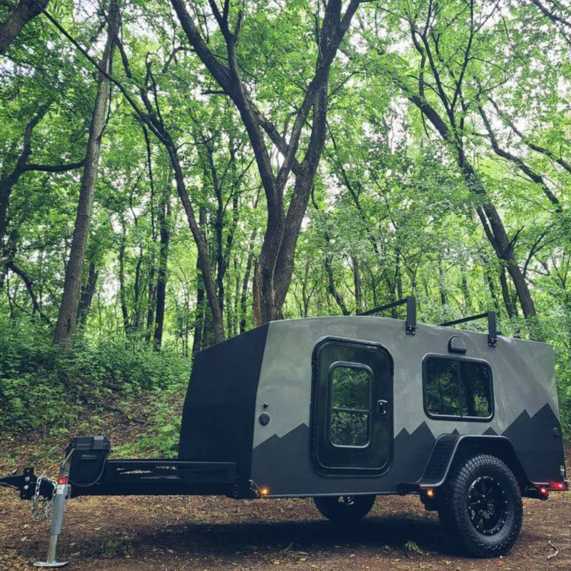 Leve Off-Road caminhão Camping Trailer com piso de madeira e telhado Tent Perfeito para Adventure Seekers