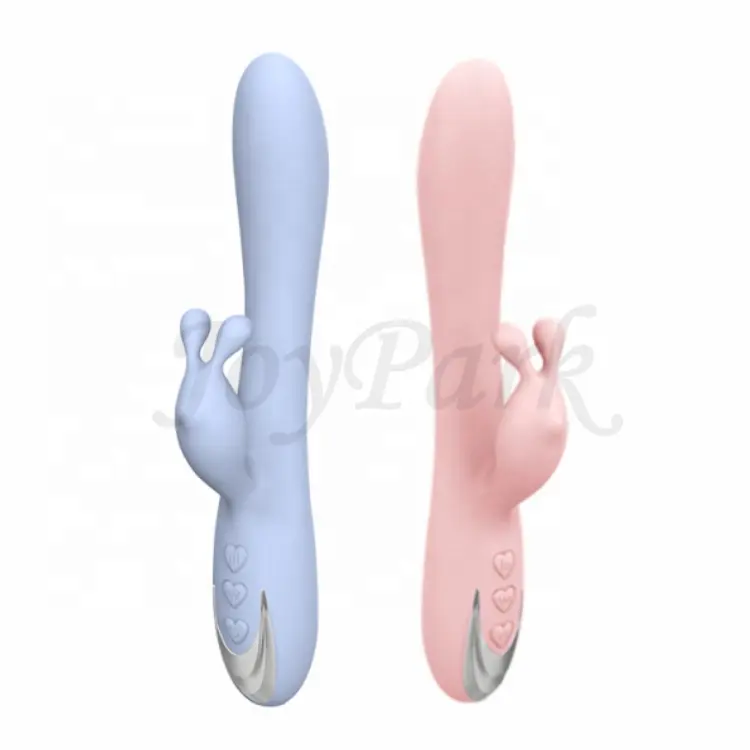 JoyPark nuovo Design Usb ricaricabile 10 velocità Dual Heads flessibile Dildo massaggio taglio morbido coniglio rosa vibratore G-spot Dildo