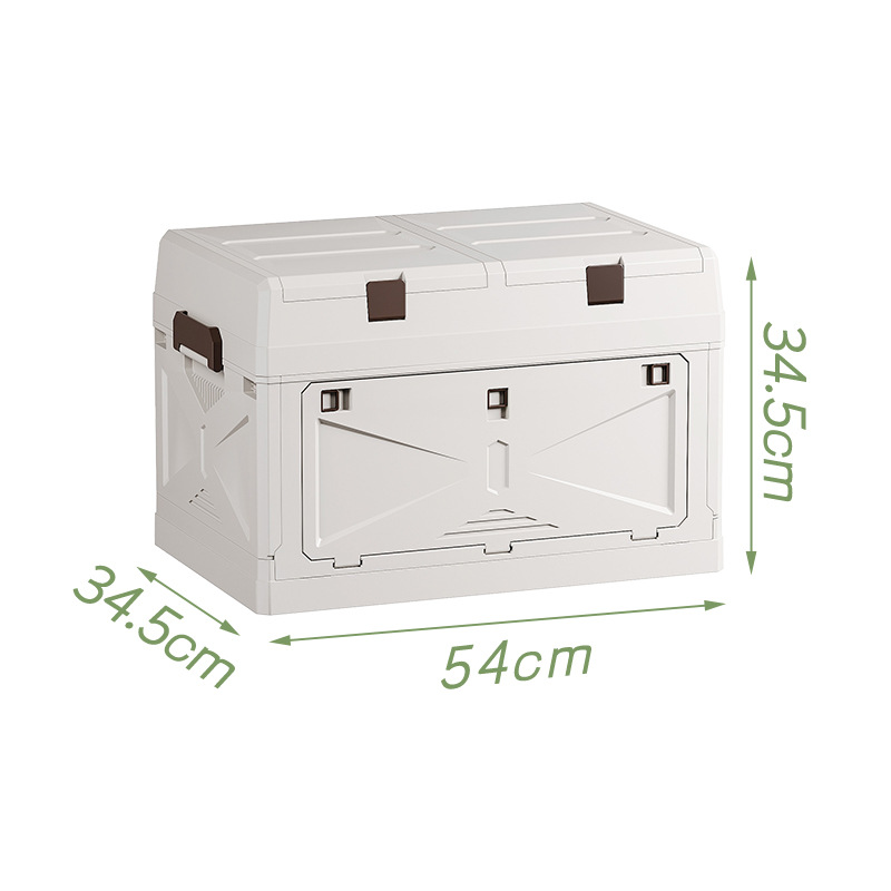 High-top medium-sized white folding suitcase