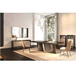 现代矩形设计餐桌黑色大理石餐桌 - Product Image 3