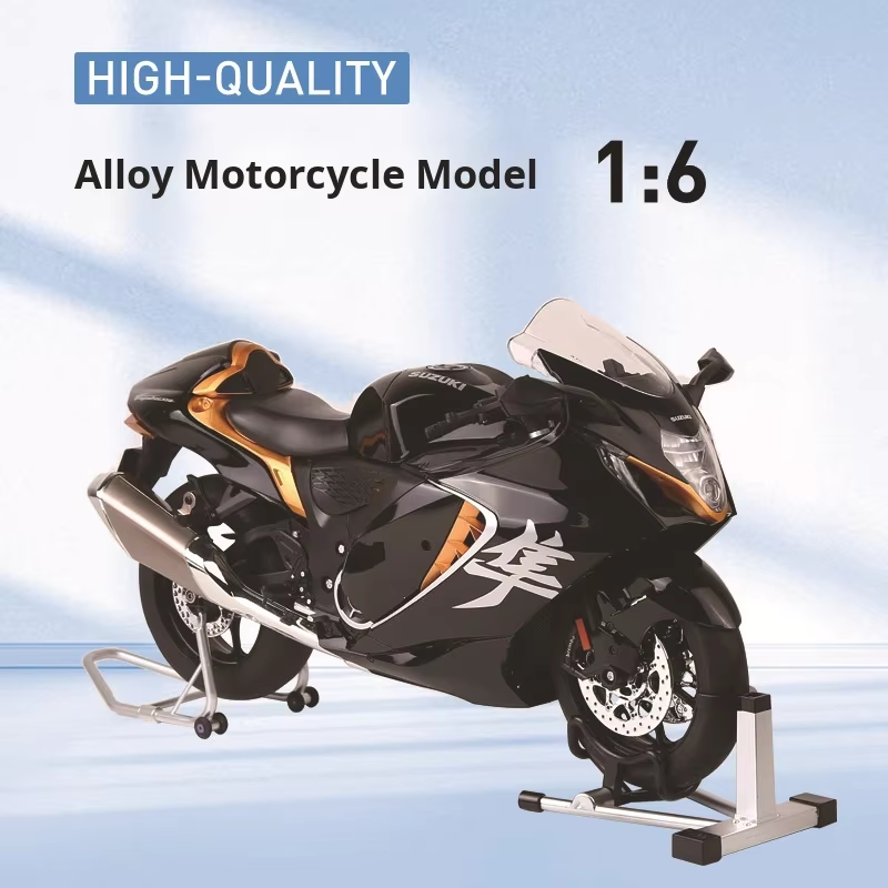Black 1:6 Alloy Motorcycle Model