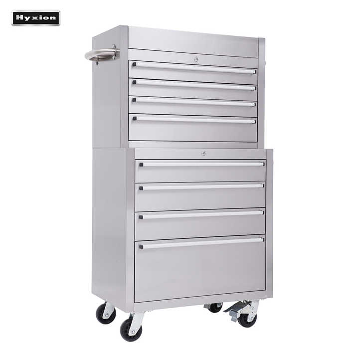 Hyxion edelstahl Trolley schublade werkzeug brust von schubladen metall toolbox für hause garage