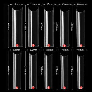 ง่ายเรียวยาวชัดเจน XL XXL XXXL ตรงไม่มีโค้ง C สแควร์เล็บเคล็ดลับสำหรับเล็บ - Product Image 6