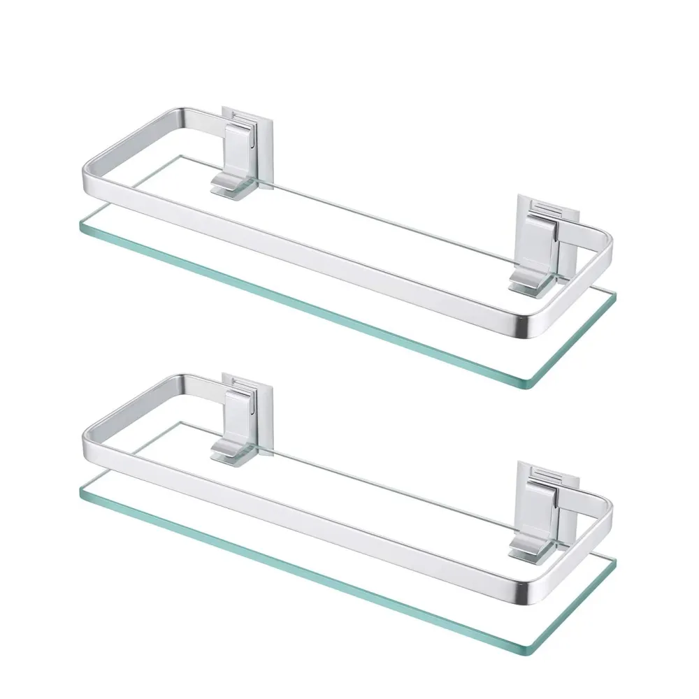 Estantes esquineros de cristal para baño, repisa pequeña de montaje en pared, gran oferta