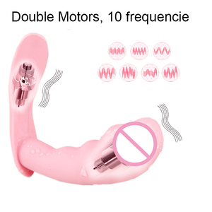 Bragas vibradoras de 10 velocidades con Control remoto, bragas vibradoras de Punto G con pene - Product Image 2