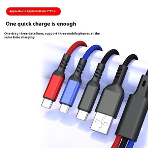 3-in-1高速充电データケーブルPVCジャケット付き<span class=keywords><strong>Apple</strong></span> Type-C対応
